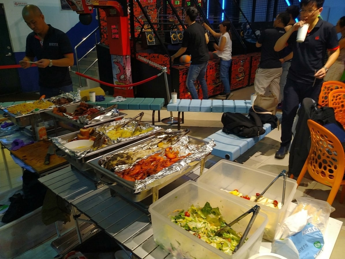 打擊場活動外燴餐檯